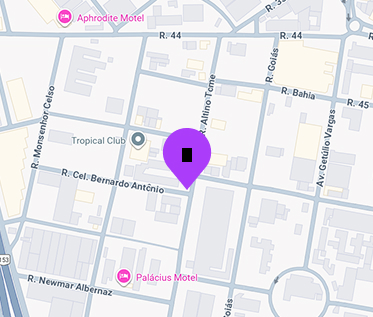 mapa de Localização do motel