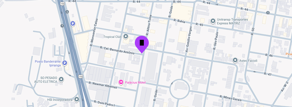 mapa de Localização do motel